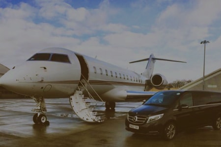 Luxury chauffeur service london private jet pickup